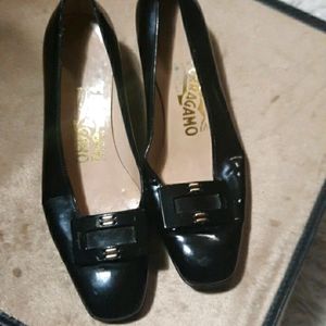 Salvatore Ferragamo Black Shoes.